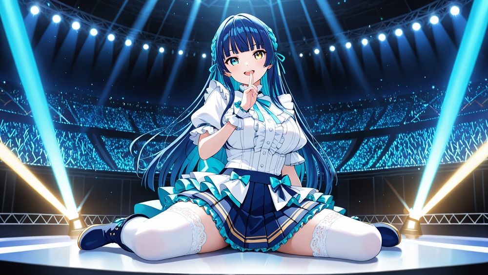 サンプル画像3:爆乳ツインカラーアイドルが秘密のファン感謝祭で種付け交尾【4K】【400枚】(御一堂) [d_595029]