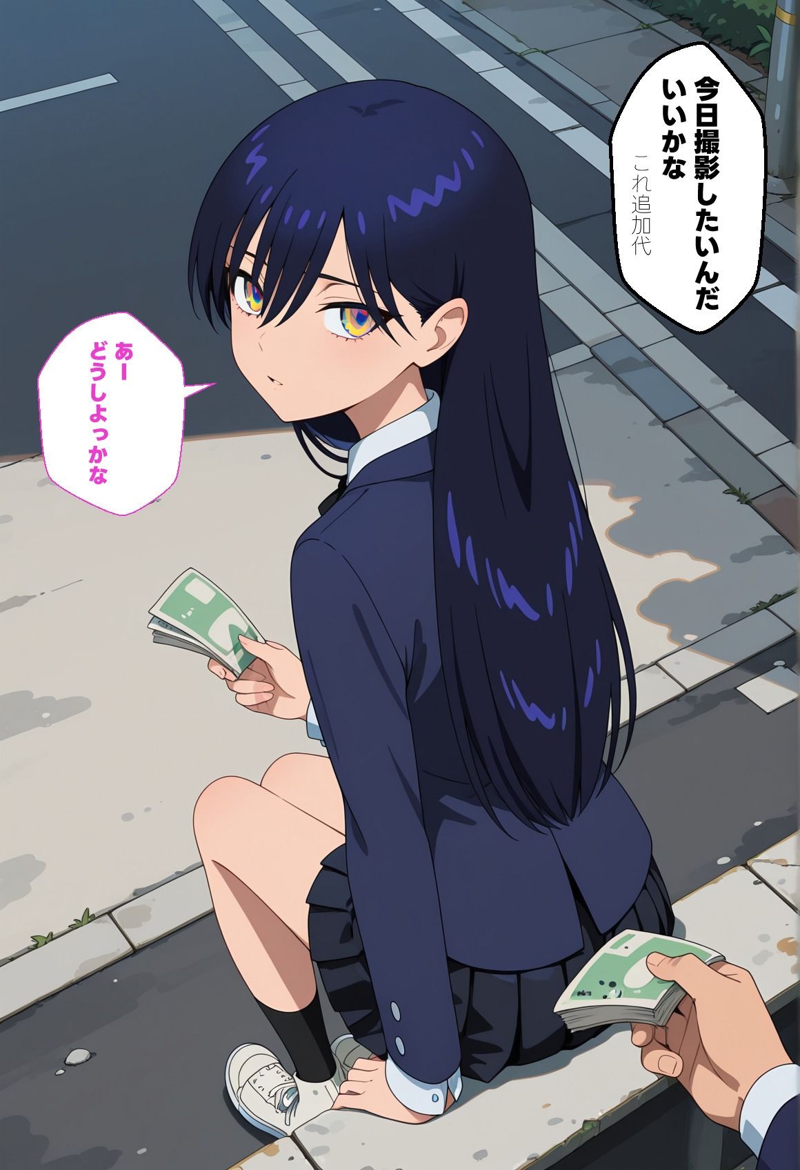 サンプル画像2:パパ活ニャアン(ぽんぽんたぬきち) [d_595038]