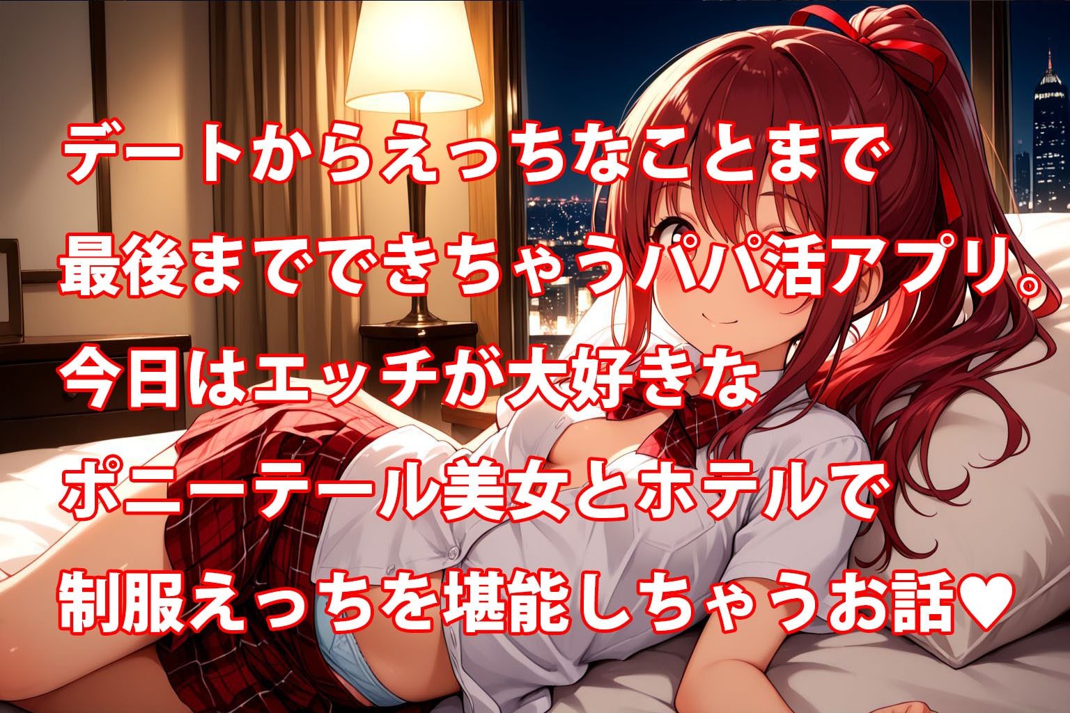ちっぱいポニーテール学生美少女のえっちなパパ活記録 画像1