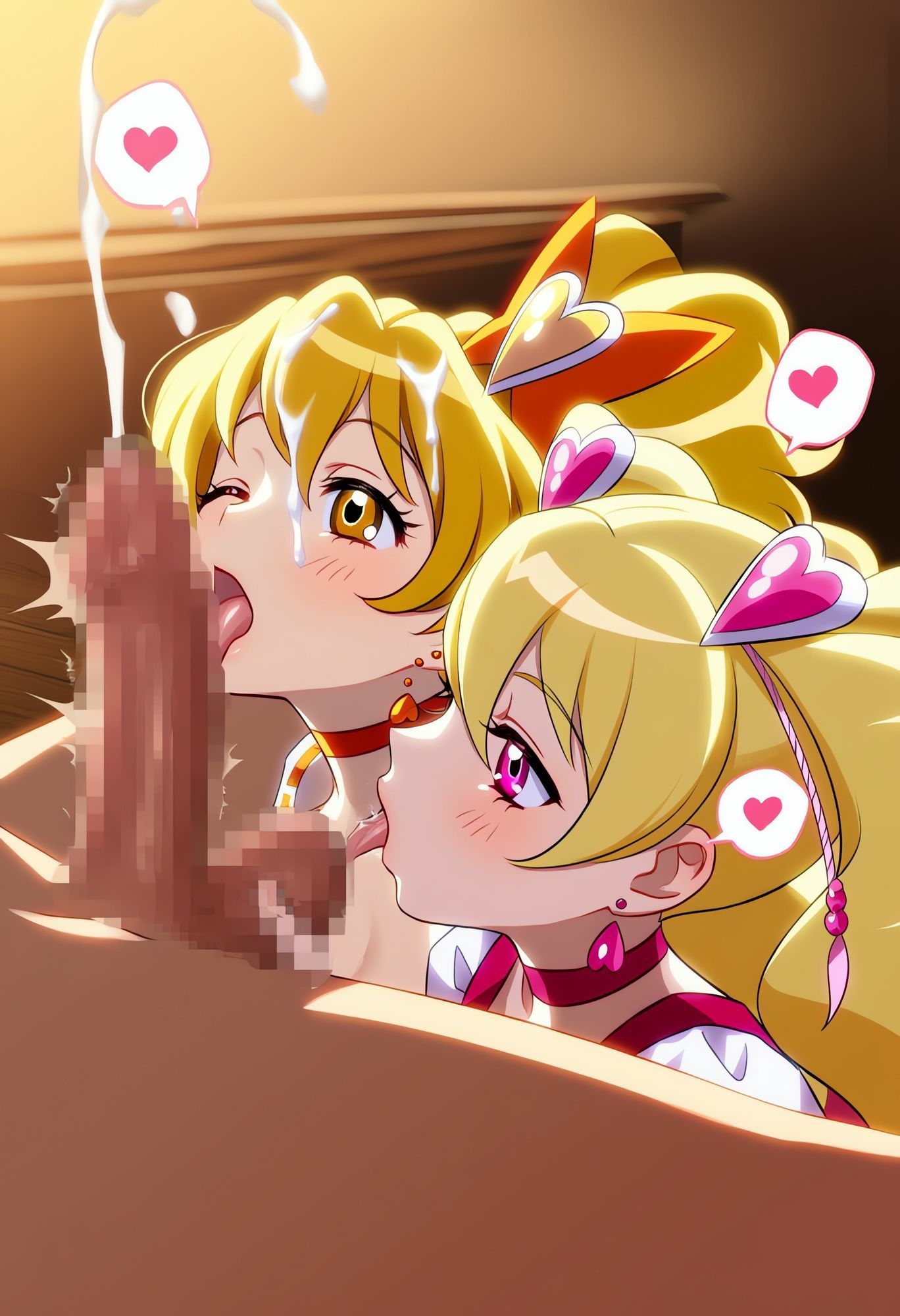 サンプル画像2:プリ◯ュア戦士・キュア桃ちゃんとらぶらぶえっち！ その2(ぬぎかけぱんつ) [d_595252]