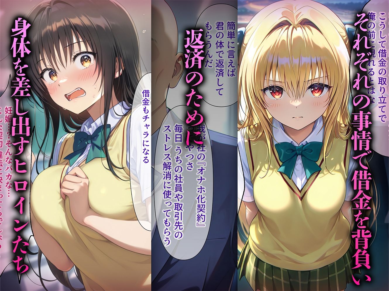 サンプル画像1:生オナホ化計画 返済はカラダで〜古手川・ヤミ編〜(マカ亜鉛ちゃん) [d_595260]