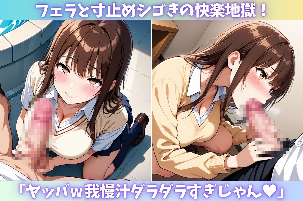 サンプル画像3:「キモおじのチ●ポマジウケる！」と罵られ、ヤンチャ系ギャルにチンこきされたw(はむ女子高生) [d_595287]