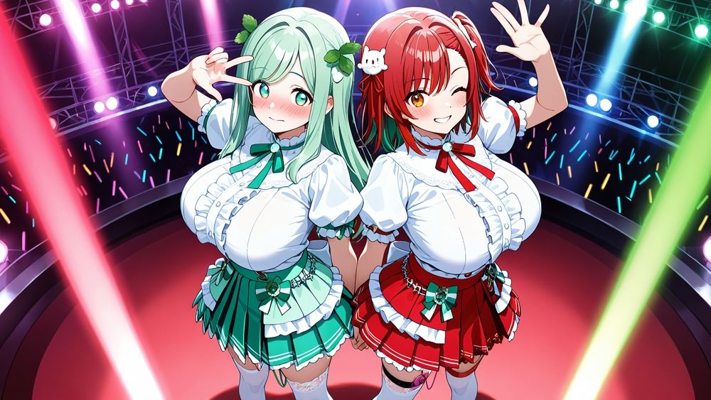 爆乳ツインカラーアイドル逆プロポーズ!推しファン一人だけの種付け契約【4K】 画像2