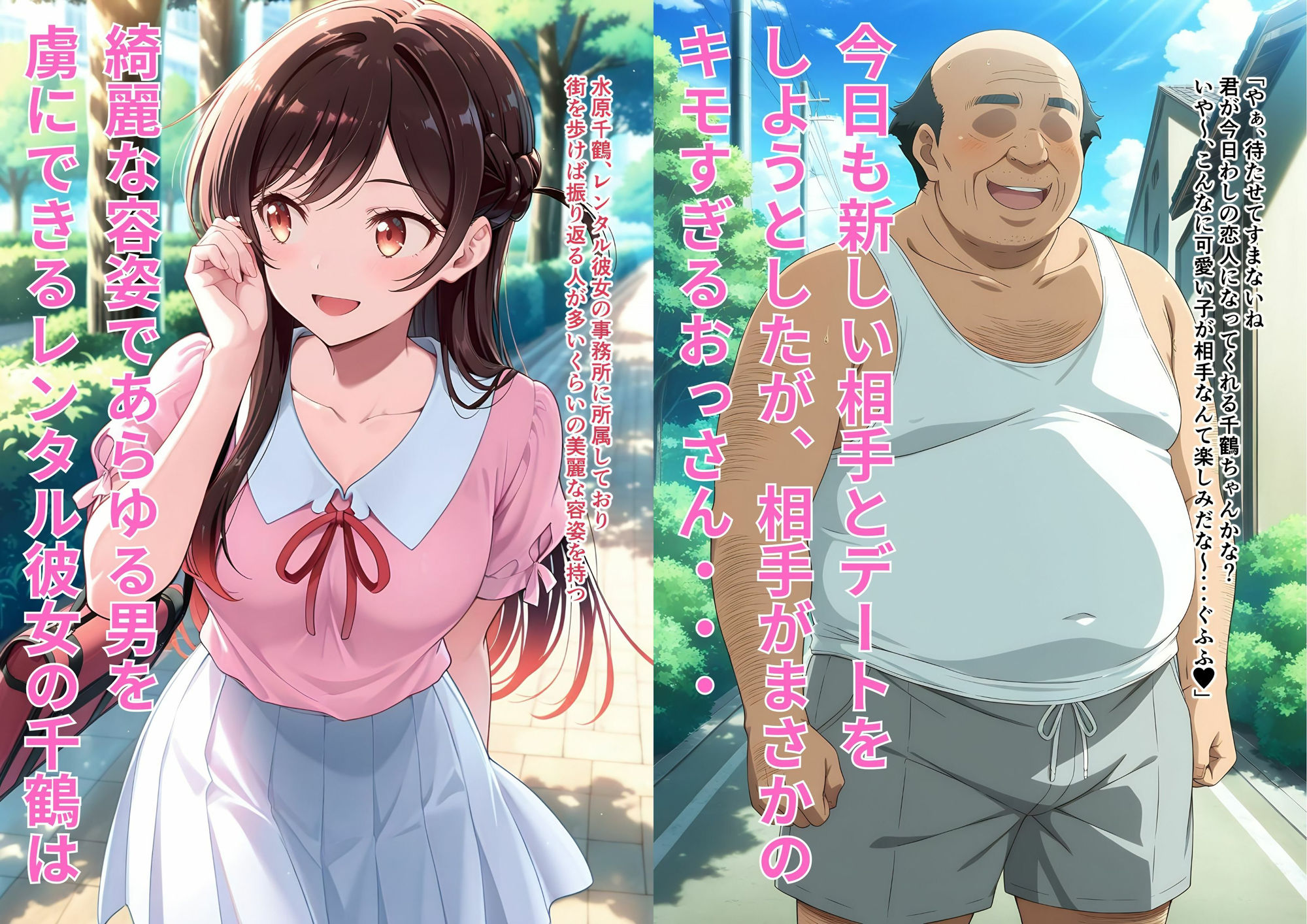 サンプル画像1:キモすぎるオヤジのレンタル彼女になってあげたら完全メス堕ちしちゃった件(はやふ) [d_595410]