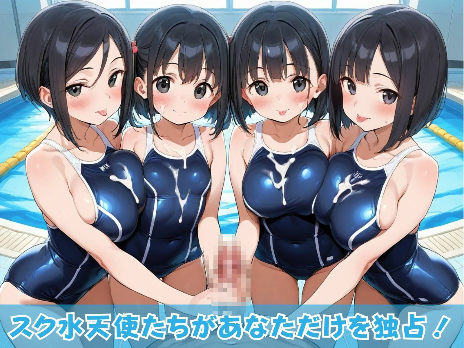 サンプル画像2:秘密の学園ハーレム部 〜スク水天使たちの放課後〜(ロ〇っ娘学園) [d_595471]