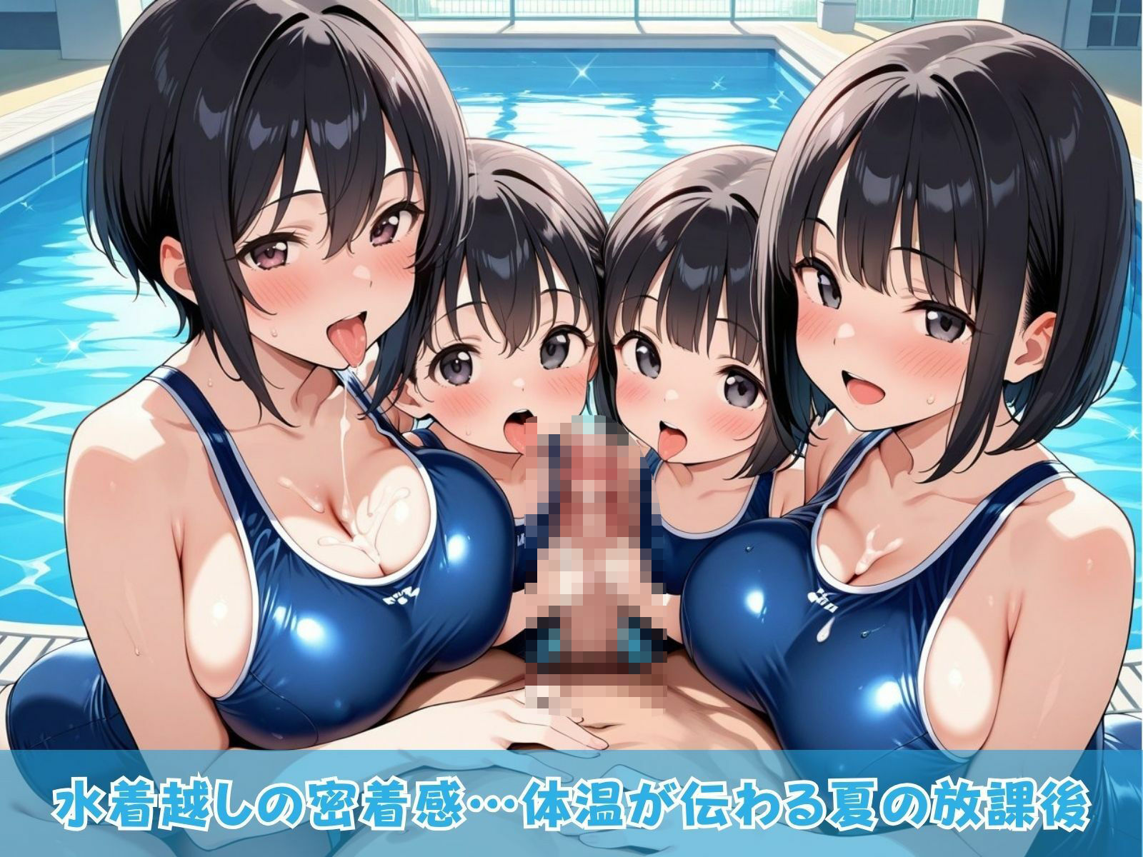 サンプル画像3:秘密の学園ハーレム部 〜スク水天使たちの放課後〜(ロ〇っ娘学園) [d_595471]