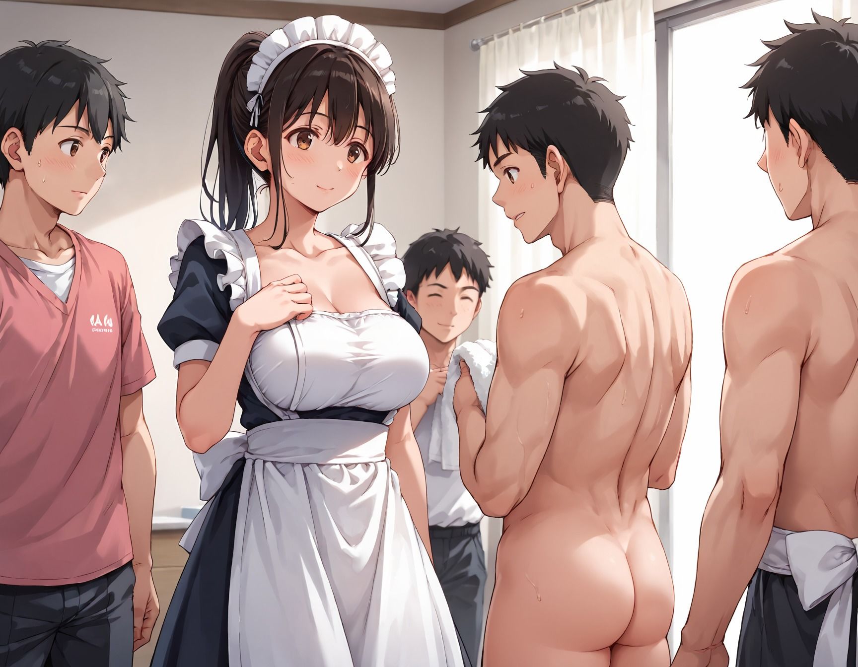 サンプル画像4:淫乱学園〜メイド女子校生と生ハメご奉仕プレイ(ぷるぷるプリン) [d_595488]