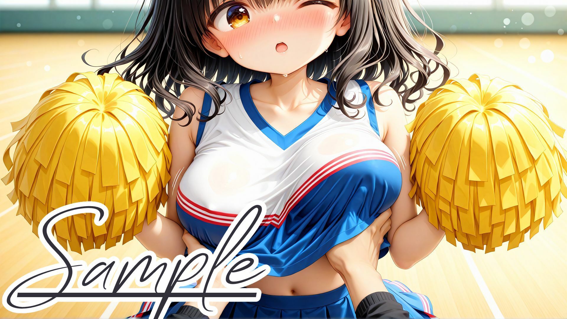 サンプル画像2:汗だくスポーツ少女のおっぱいをひたすら揉むCG集(棚から串だんご) [d_595535]