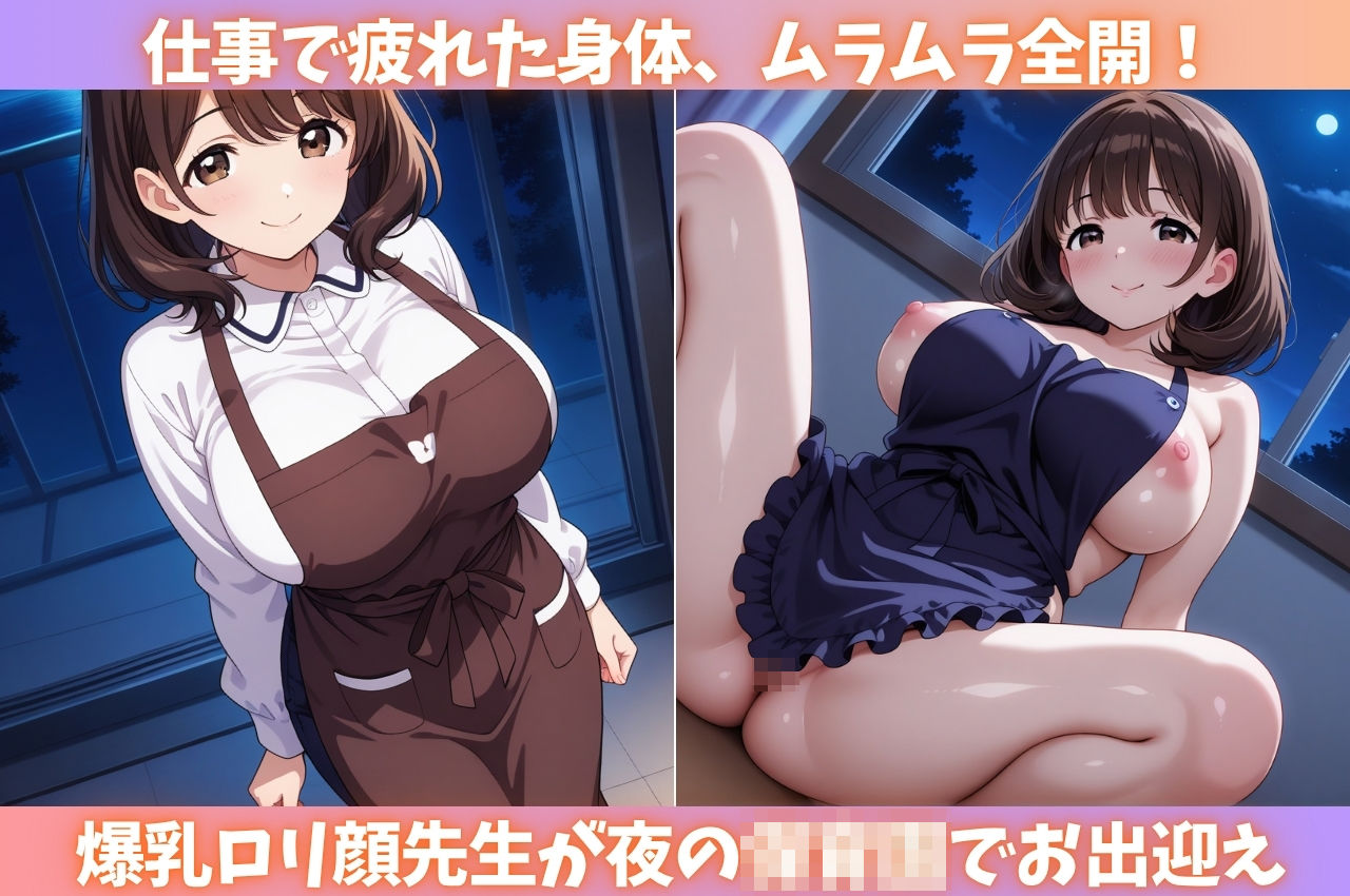 爆乳ロ●先生が抜いてくれる中出しパラダイス! 画像1