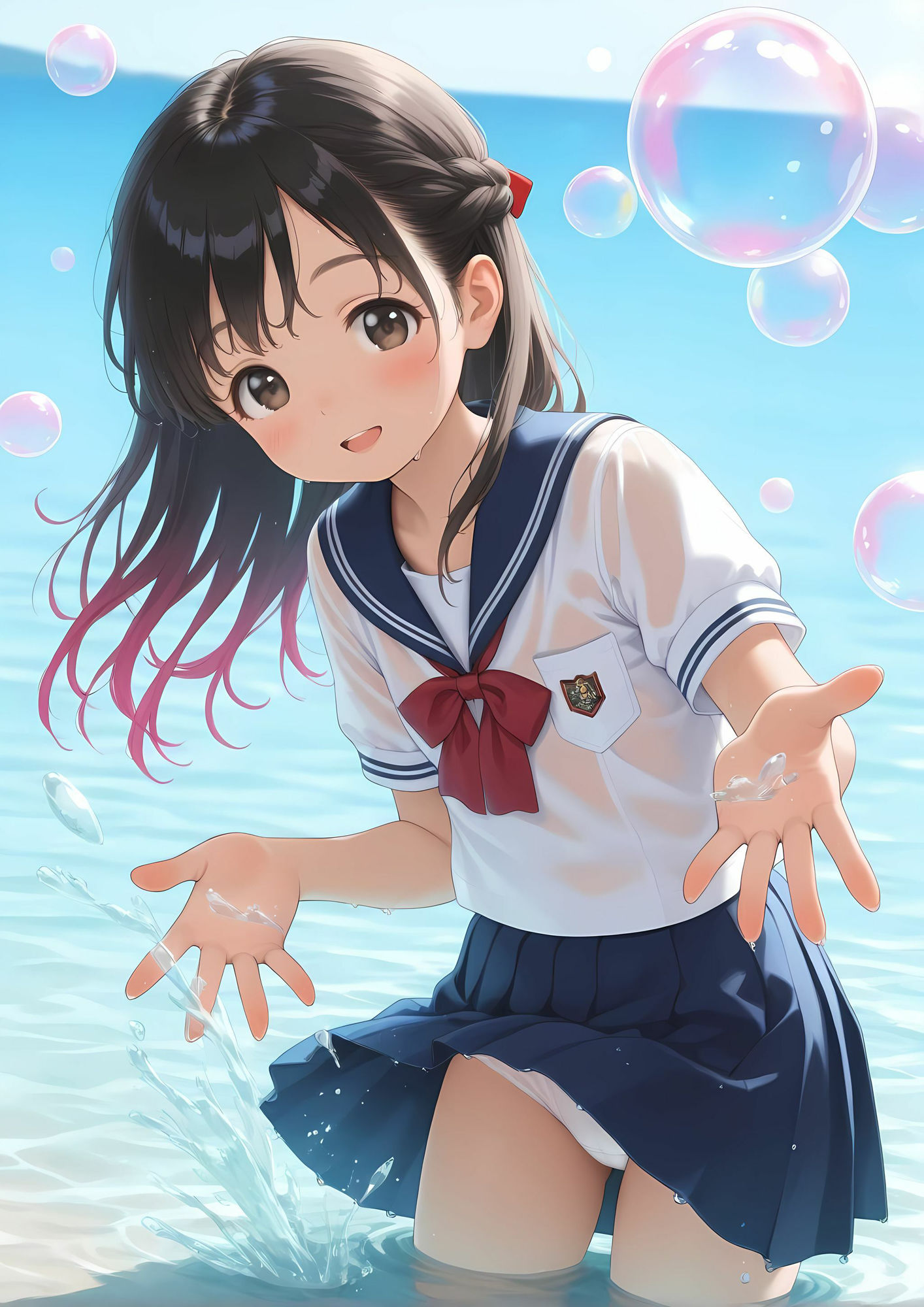 すじざんまい5-浜辺で戯れる乙女たち- サンプル画像 2