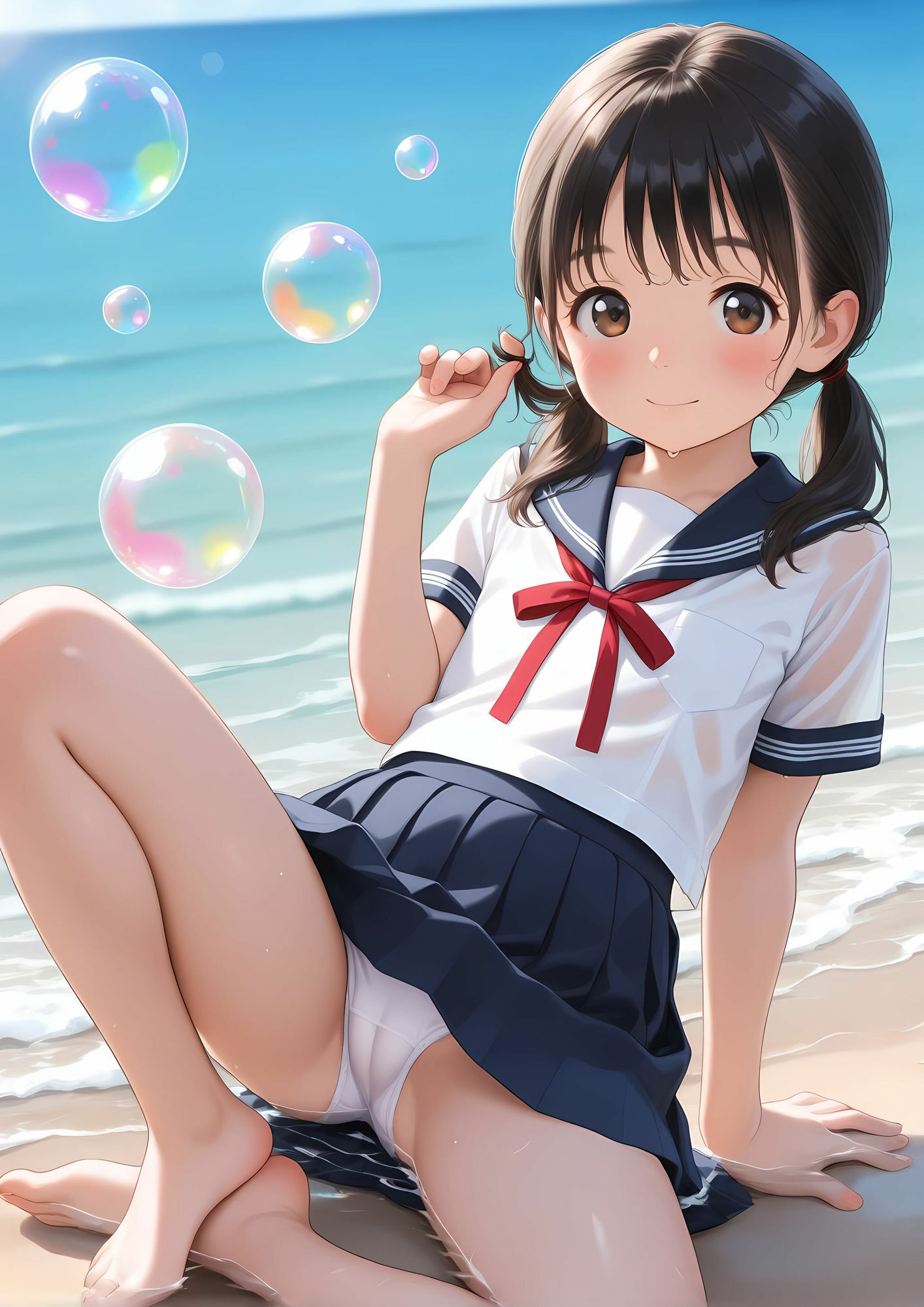 すじざんまい5-浜辺で戯れる乙女たち- サンプル画像 3