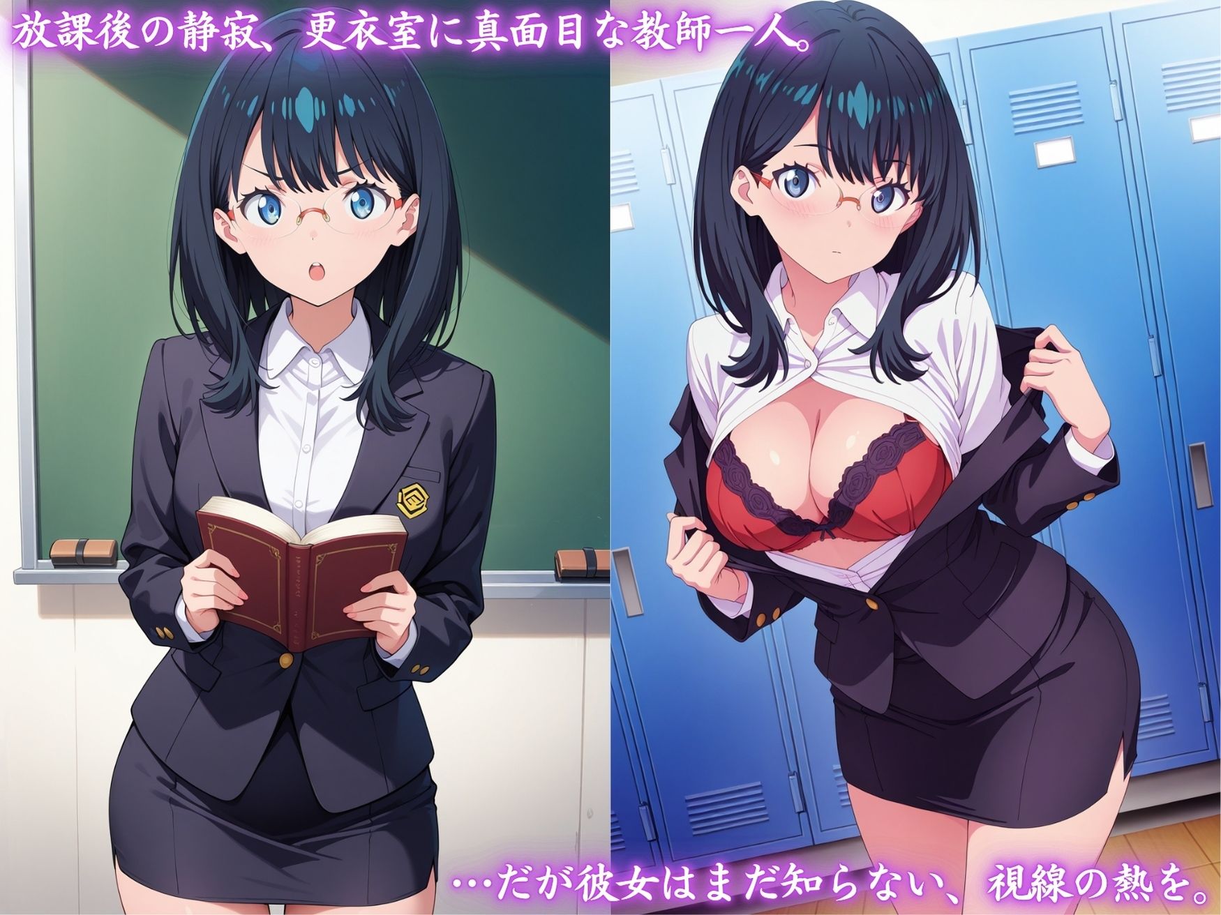 サンプル画像2:教え子に襲われて。――更衣室、午後四時(りんりんあーと@いらすと) [d_595635]