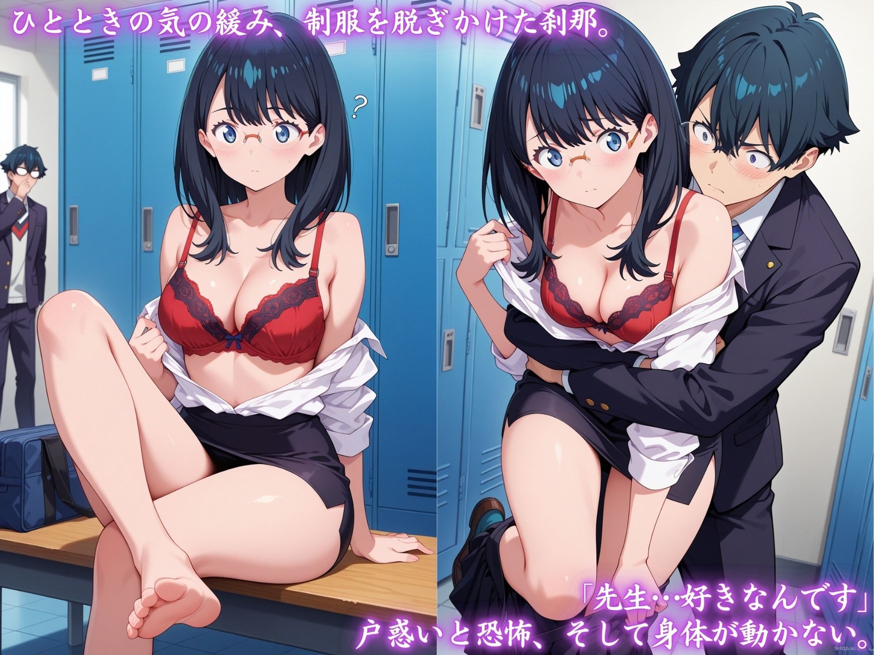 サンプル画像3:教え子に襲われて。――更衣室、午後四時(りんりんあーと@いらすと) [d_595635]