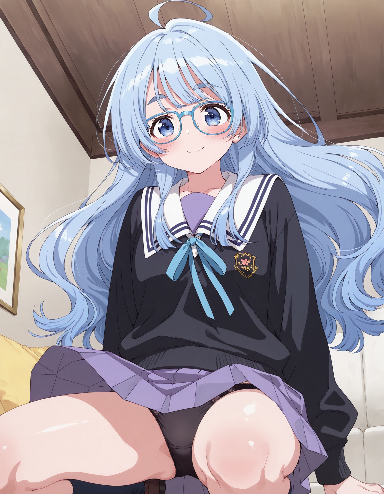 紫〇寺清葉のパンチラ〜制服編〜 画像2