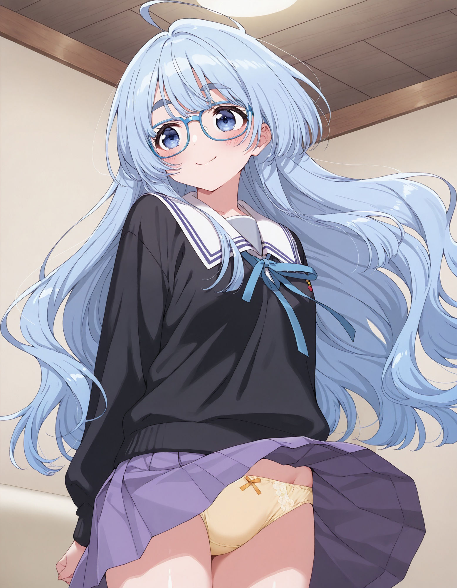 紫〇寺清葉のパンチラ〜制服編〜 画像3