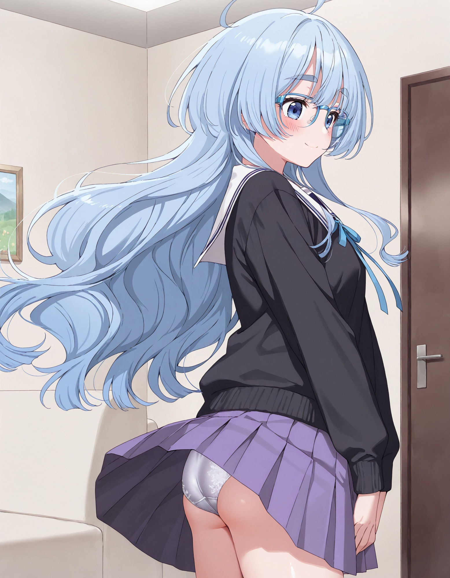 紫〇寺清葉のパンチラ〜制服編〜 画像8