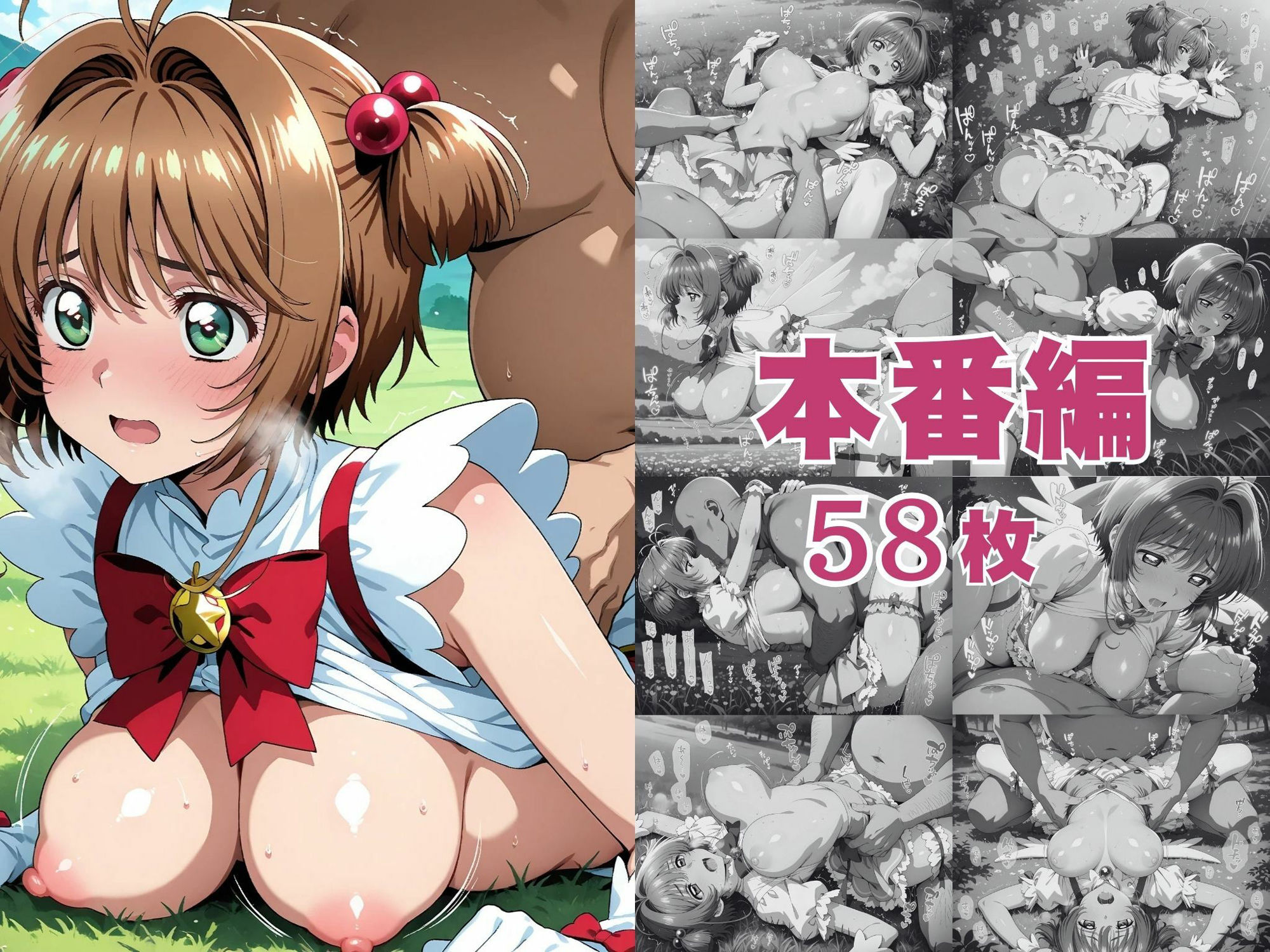 サンプル画像4:【C●さくら】封印解除（レリーズ）不能！？〜魔力切れの桜と白濁の魔力補充〜(画像生成マン) [d_595975]