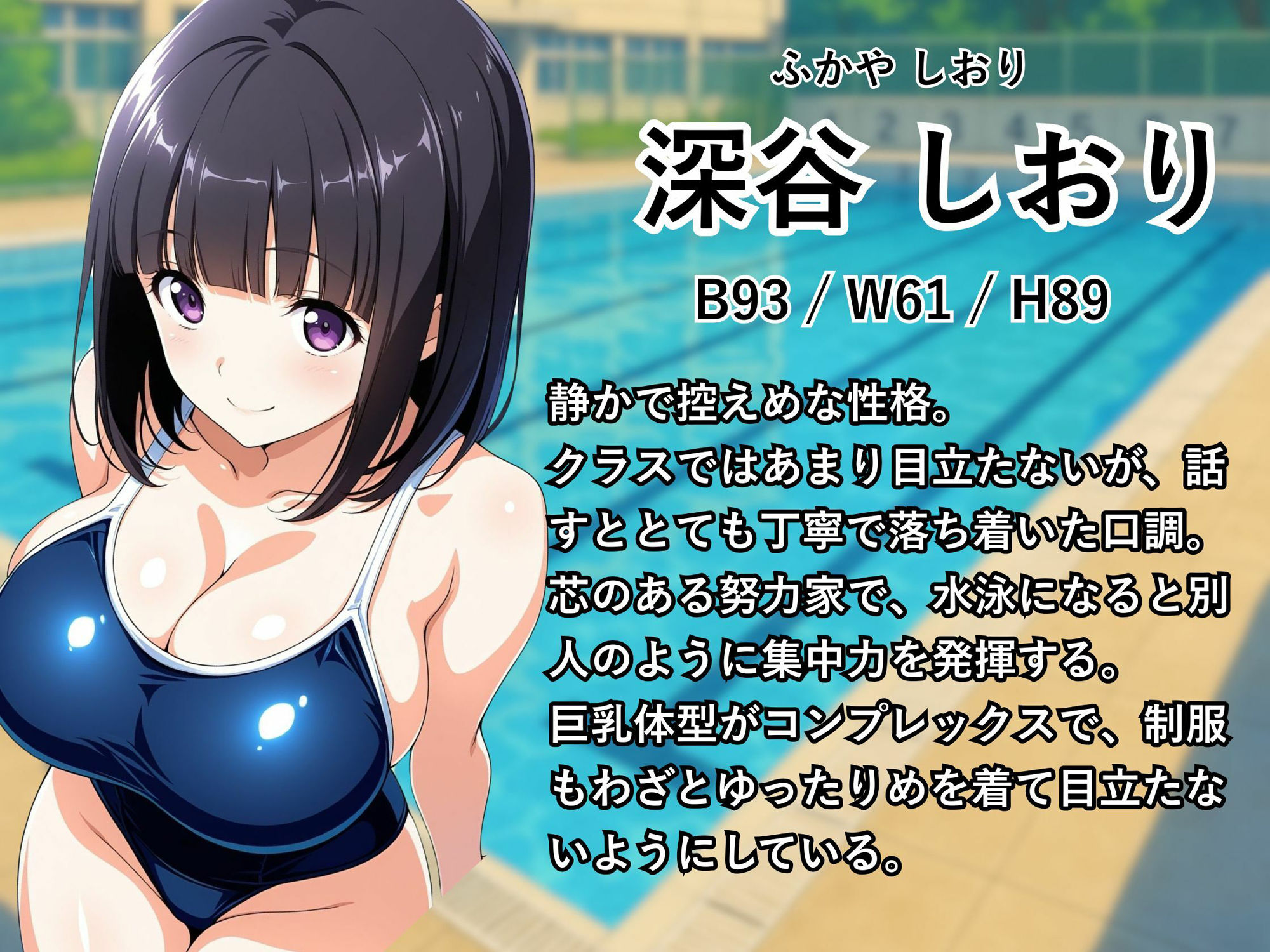 サンプル画像1:陰キャの水泳部が教師に変態されるまで  深谷 しおり(スリーパー) [d_596123]