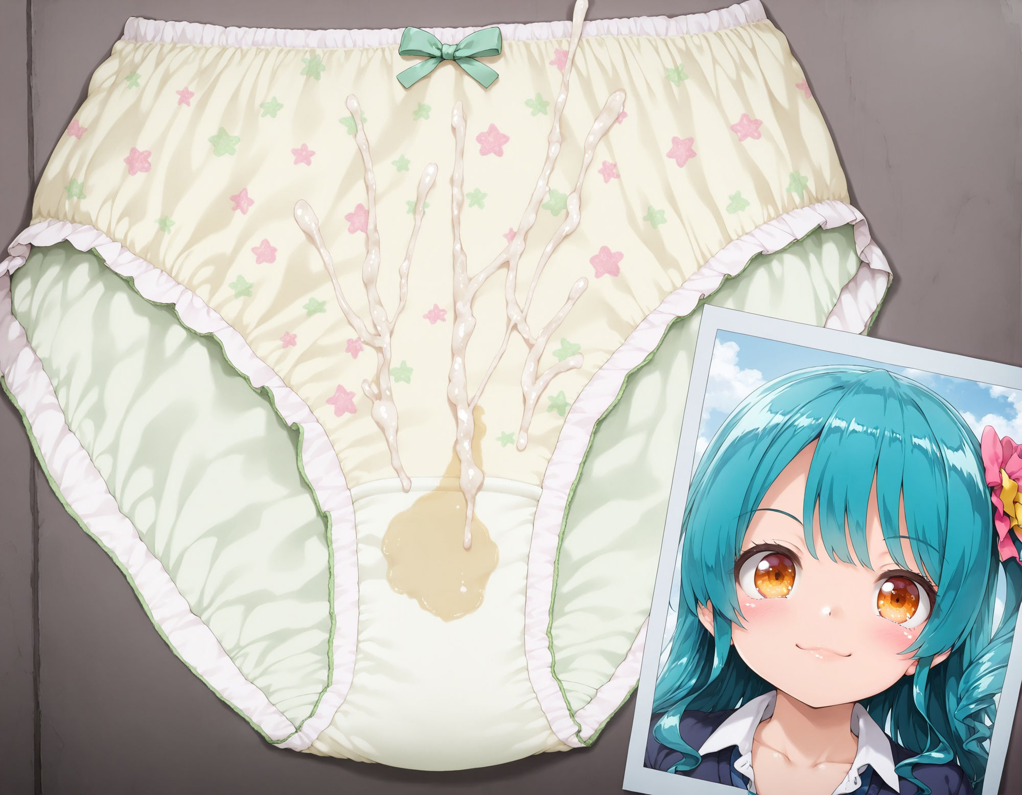 サンプル画像3:ギャル制服女子の使用済みパンツにザーメンぶっかけ(TKB4545) [d_596168]