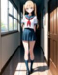 金髪ツインテの女子校生が恥ずかしがりながらも気持ちよさそうにヤらせてくれる