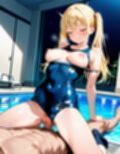 金髪ツインテの女子校生が恥ずかしがりながらも気持ちよさそうにヤらせてくれる