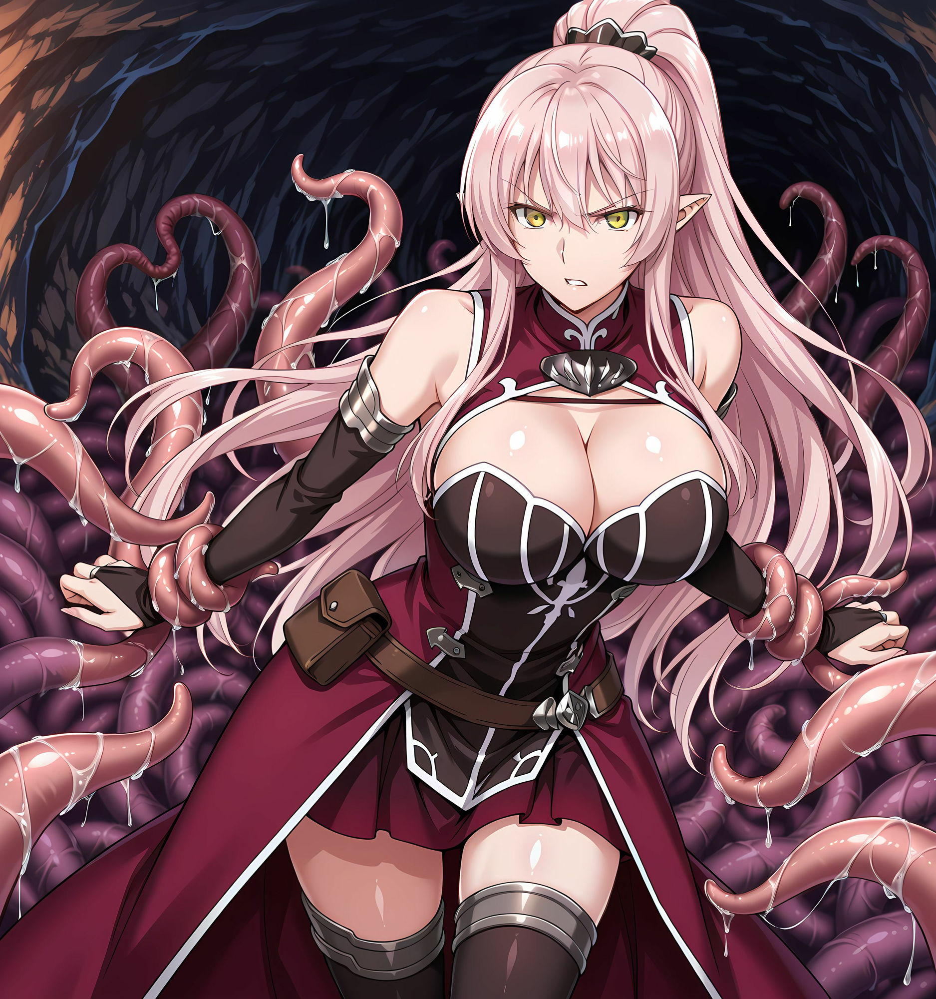 サンプル画像3:エルフ洗脳丸呑み悪堕ち〜淫魔化搾精〜(ochiruevil) [d_596347]