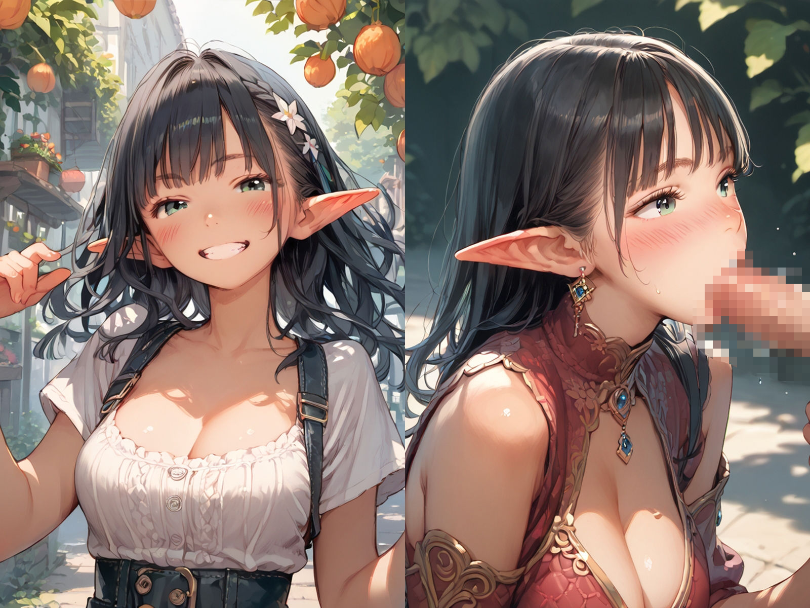 サンプル画像1:初恋の黒髪エルフが種付けプレスで孕んだのを僕は忘れられない(種付け工房) [d_596419]