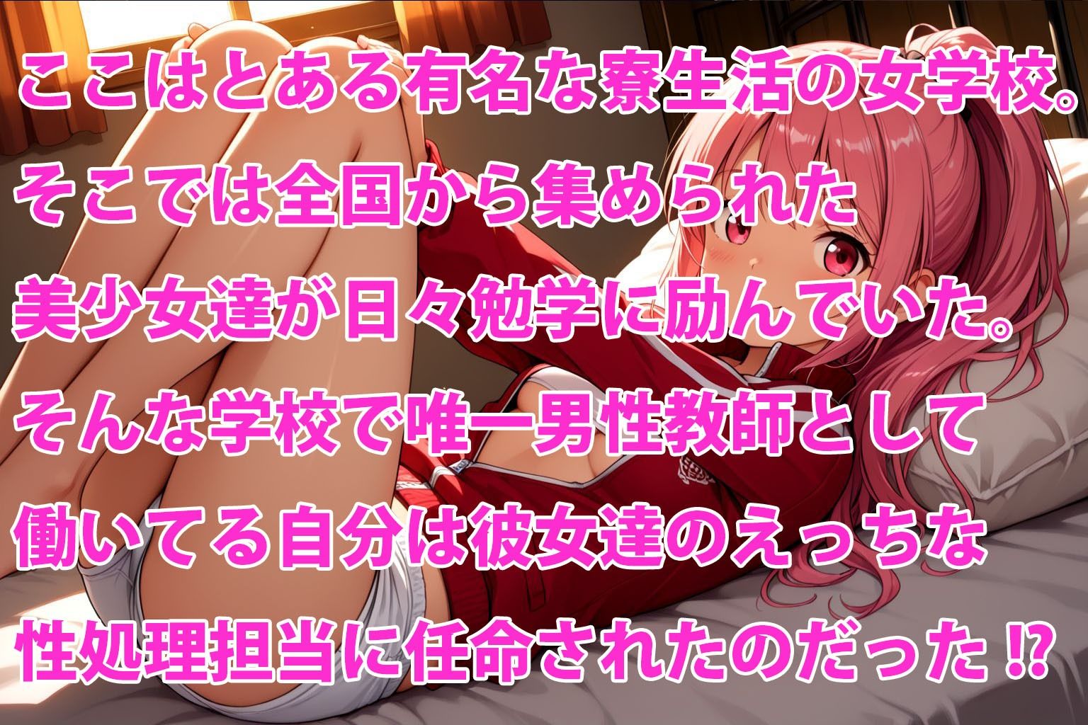 サンプル画像1:頑張れ絶倫先生！！  ちっぱい美少女達の性処理担当記録 ジャージ編(しこしこ) [d_596595]