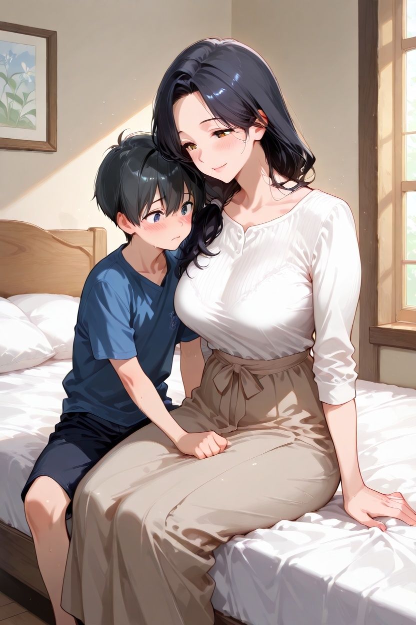 サンプル画像1:ママのぬくもりで教わった初めての性知識(欲情エロス工房) [d_596615]