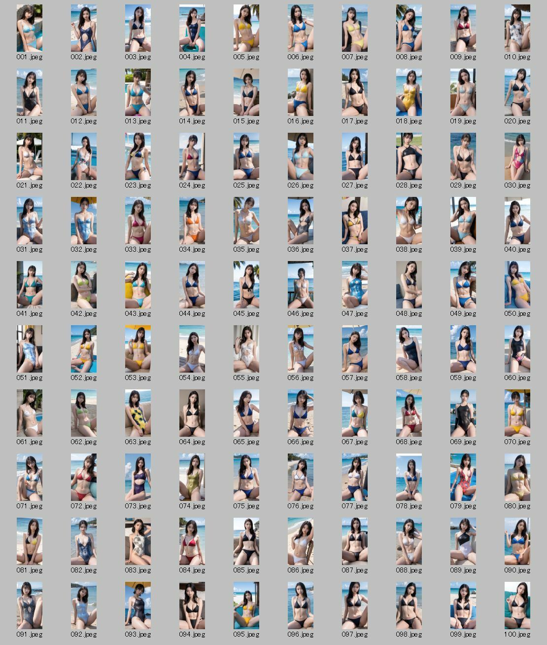 サンプル画像6:【AI実写】誰かに似ている？ 【実写風AI水着グラビア】Vol.1(美伝プロジェクト) [d_596717]