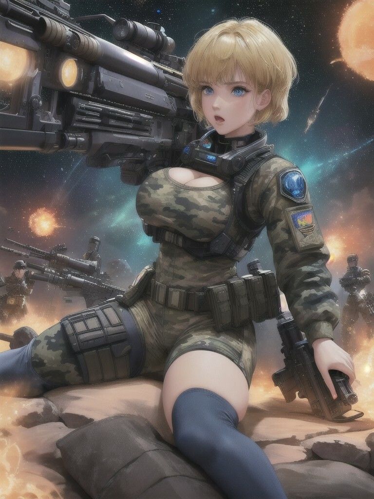 サンプル画像1:宇宙の女兵士 第1章 〜見参〜(DA Fantasy) [d_596744]