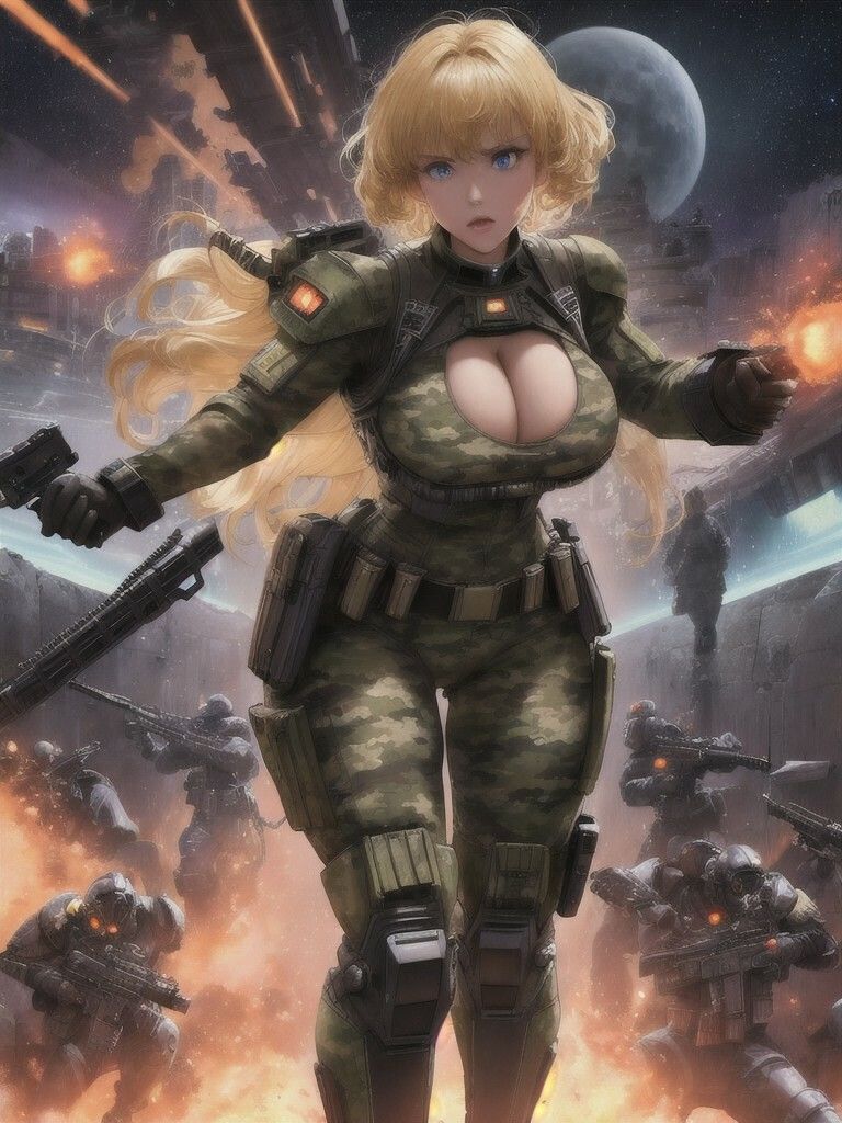 サンプル画像2:宇宙の女兵士 第1章 〜見参〜(DA Fantasy) [d_596744]