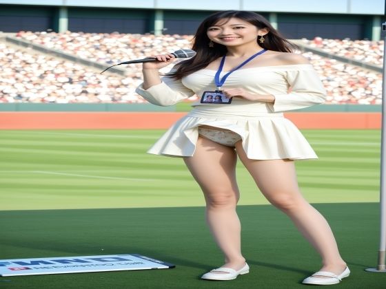 ヒーローインタビューで舞うパンチラ女子アナ【SakuraBooks】