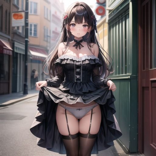 どこでもパンツを見せてくれるゴスロリ彼女 画像4