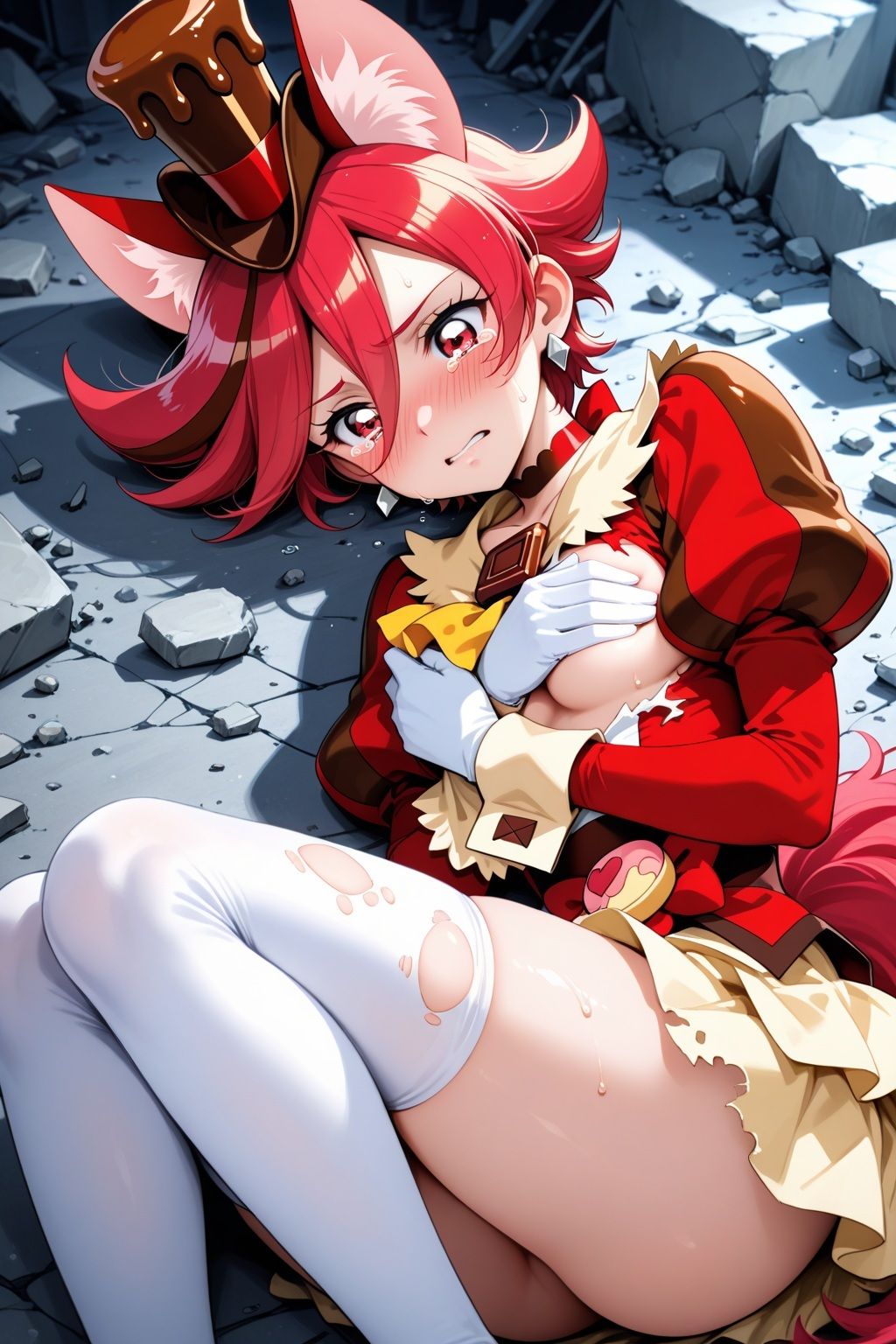 変身ヒロイン×辱 キラキラ☆プリキュ●アラモード キュ●ショコラ敗北初セックス 画像6