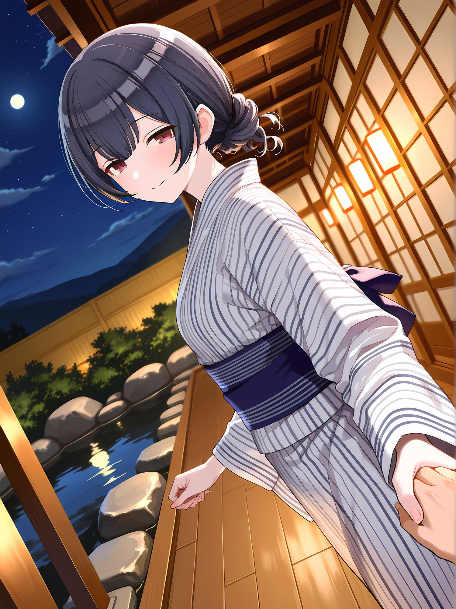 サンプル画像1:彼女としっぽり温泉でセックス！杜◯凛世(にょすらもっち) [d_596828]