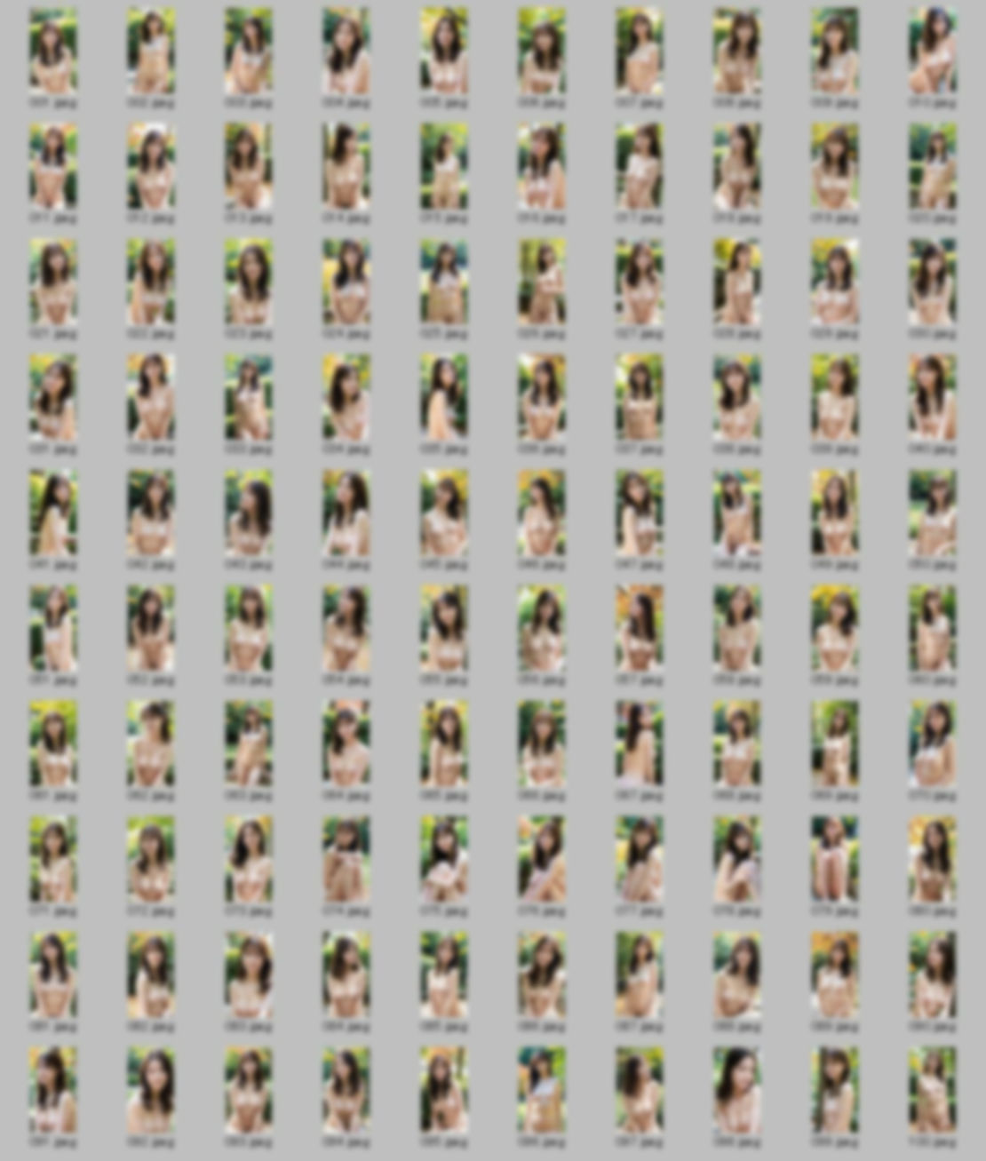 サンプル画像6:【AI実写】誰かに似ている？ 秋の午後、公園で出会った美女たち【実写風AIセクシーグラビア】Vol.2(美伝プロジェクト) [d_596872]