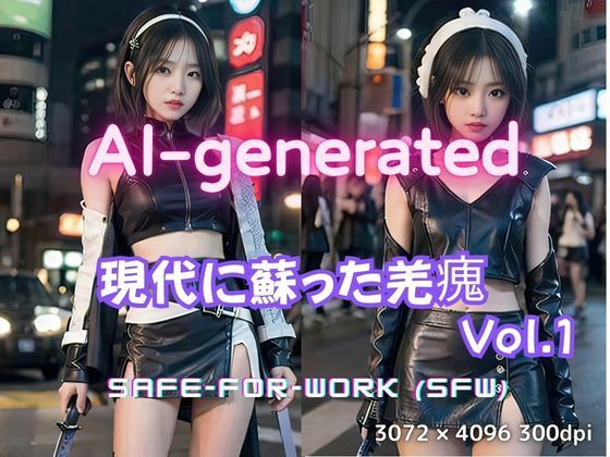 【AI実写】現代に蘇った羌瘣 ── 街角の剣士グラビア写真集 Vol.1