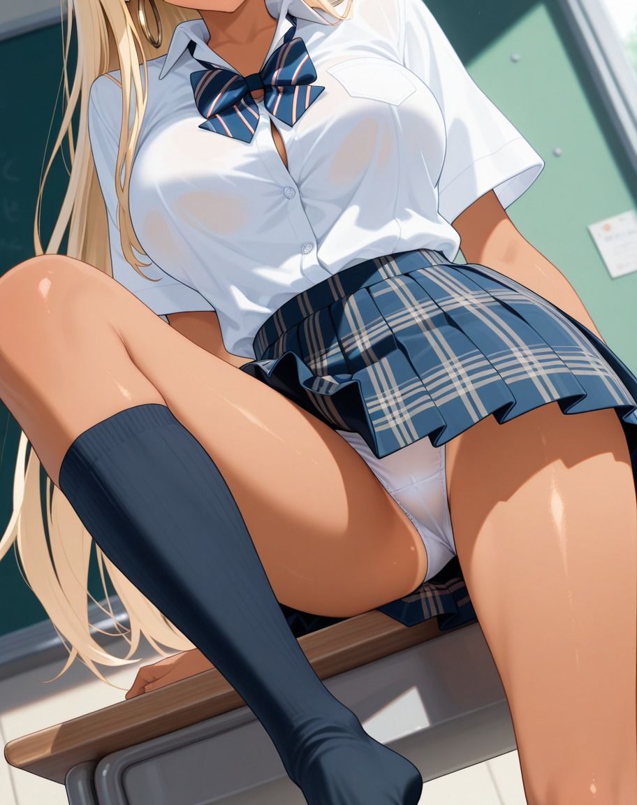 サンプル画像1:黒ギャル〜ちんぽを求める変態〜クラスの男子はヤり放題！(エッチなまりる) [d_597132]