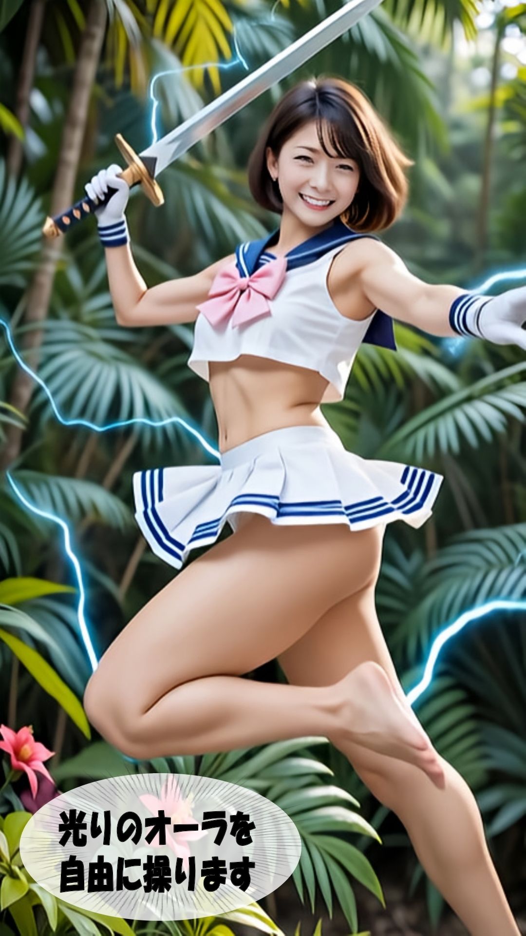 【スマホ動画】人妻美女セーラー剣士Saya/パンチラ・脚フェチ・尻フェチ編 画像6