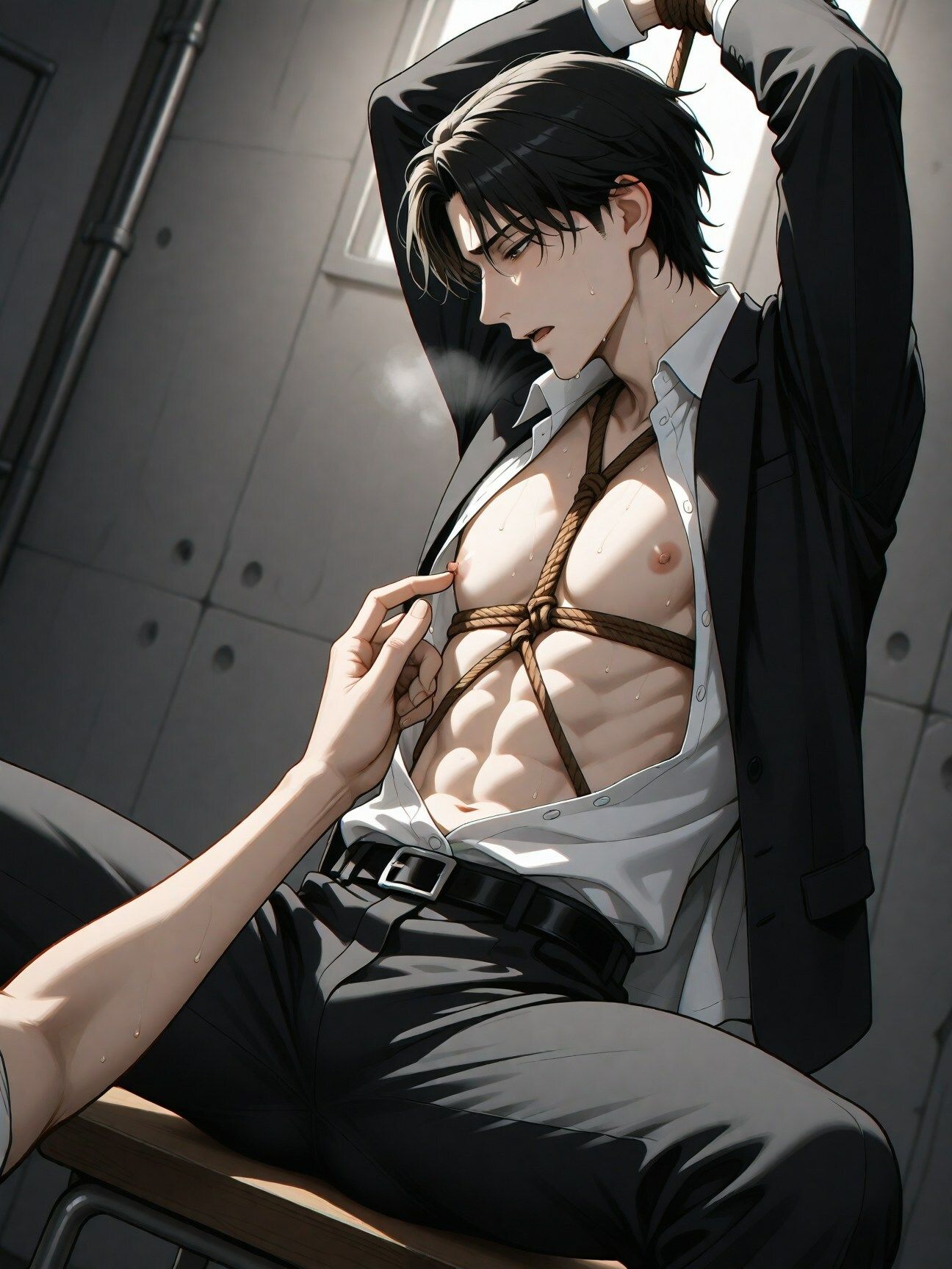 緊縛男子 画像1
