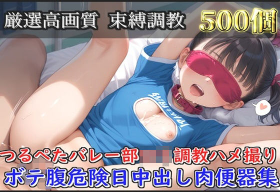 【新作価格】【豪華特典あり】つるぺたバレー部ロリ調教ハメ撮り   ボテ腹危険日中出し肉便器集【500個】