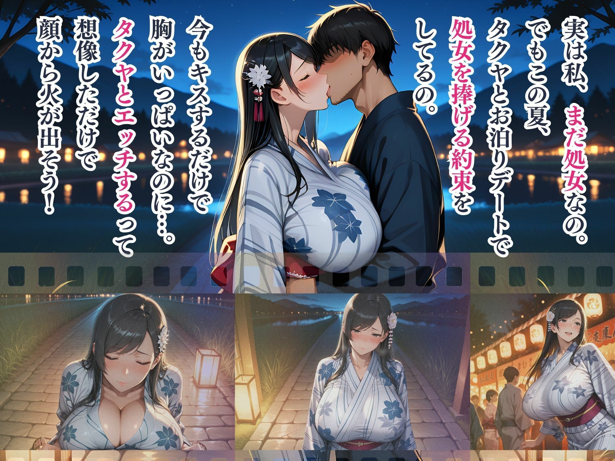 サンプル画像2:爆乳カノジョ  夏祭りデートの夜  元カノの嫉妬で処女強奪NTR〜完堕ち腹ボテ〜(みるくさんど) [d_597393]