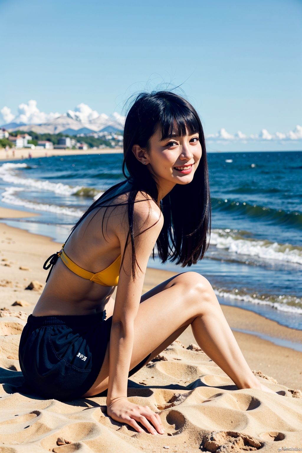 サンプル画像2:ビーチ スレンダーセクシーヌードモデル 美女 女裸 Vol.9 200枚(Eホット) [d_597412]