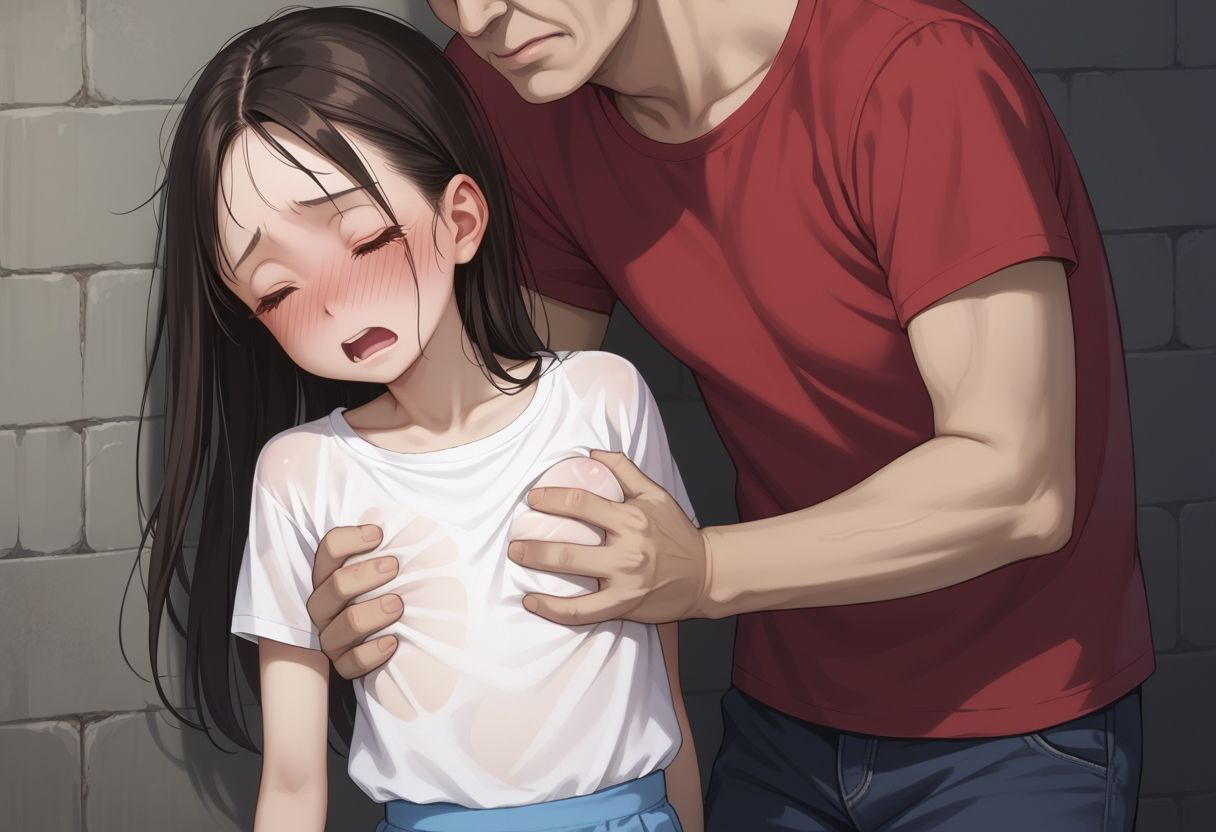 ちっぱい少女  拘束種付けプレス