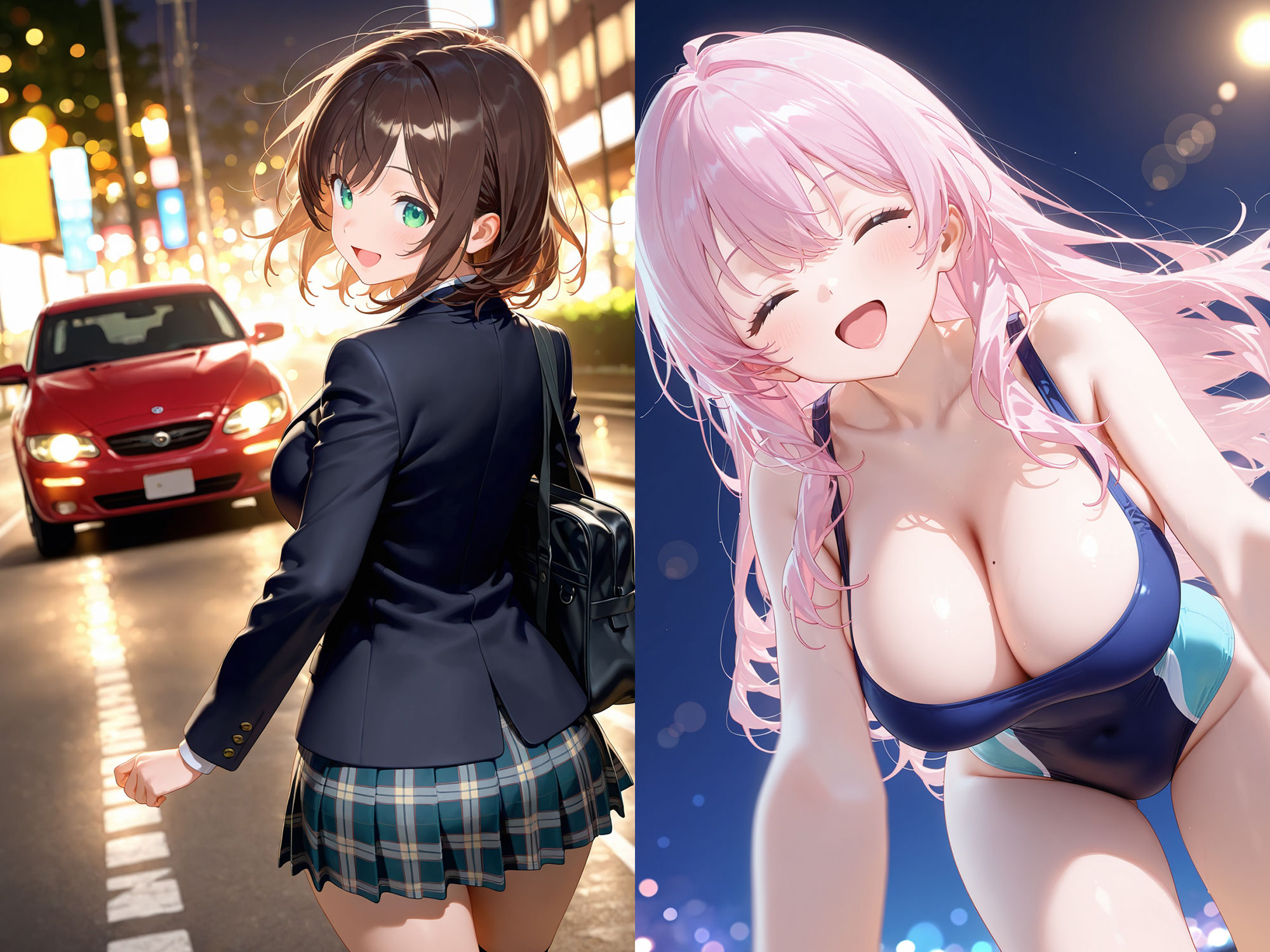 サンプル画像2:水泳部は夜が本番(朝のテント) [d_597465]