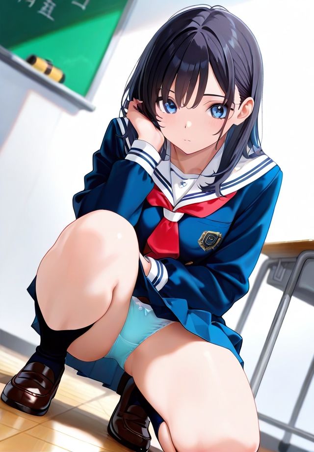 PantyCollectionVII JKしゃがみパンチラ2 画像1
