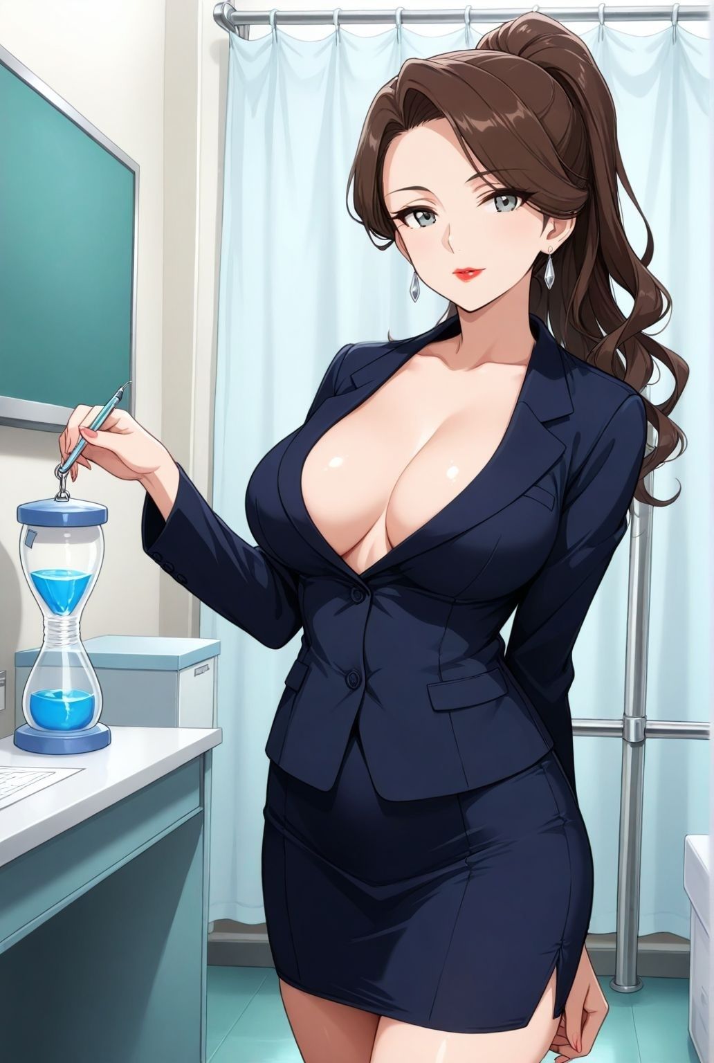 サンプル画像2:白衣と快楽―ポニーテール女医の淫らな時(快楽熟女クラブ) [d_597580]