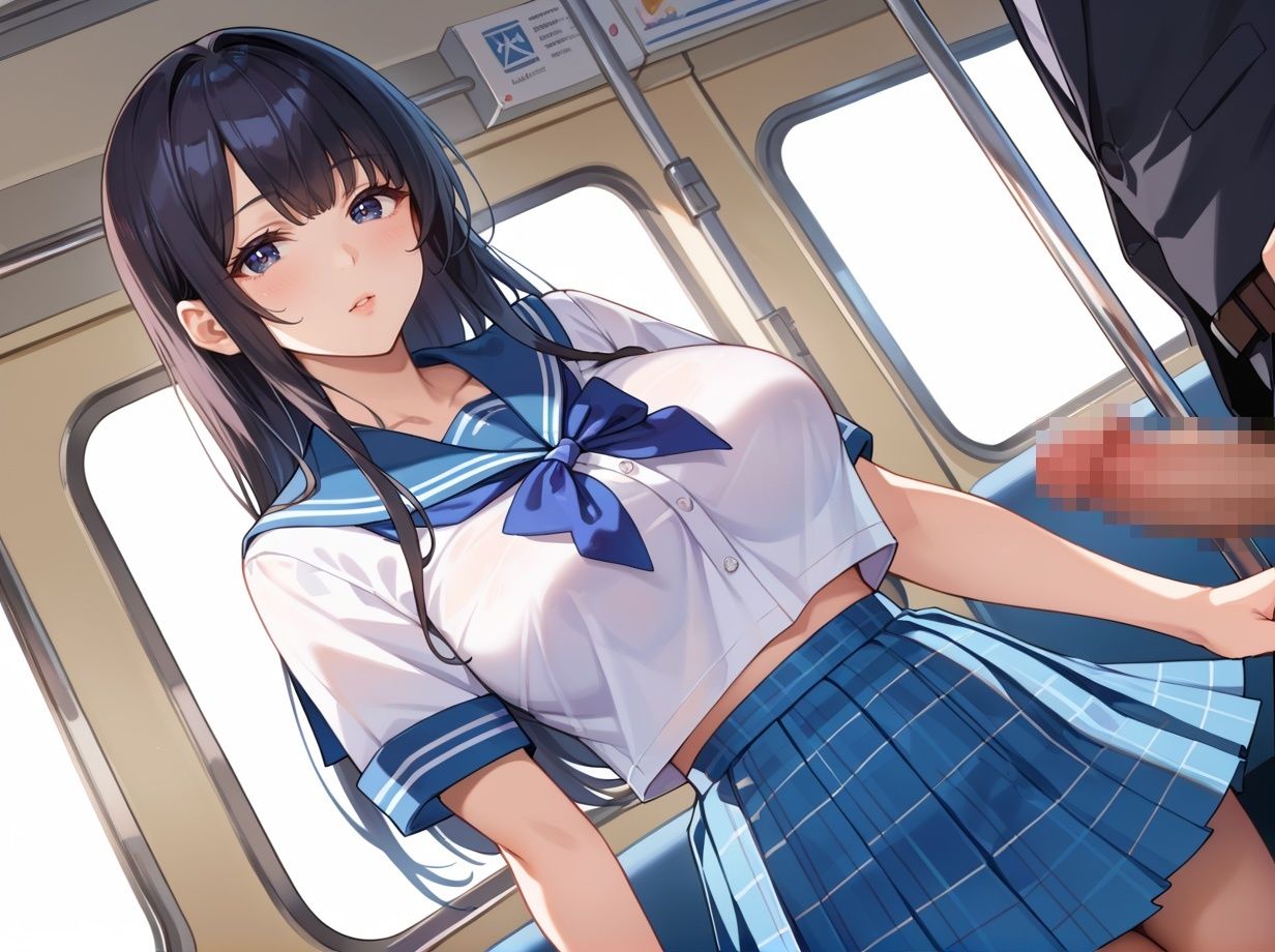 サンプル画像1:生ハメ専用車両  おとなしそうな女子校生種付け放題(妄想マカロン) [d_597659]