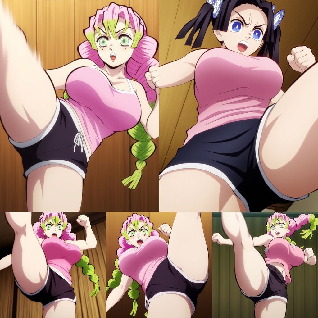 サンプル画像2:【155枚】鬼殺隊の生足蹴り 2(鼉カメラふぱぁん) [d_597678]